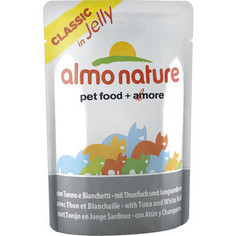 Паучи Almo Nature Classic in Jelly Adult Cat with Tuna and White Bait с тунцом и сардинками в желе для кошек 70г (8418)