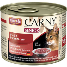 Консервы Animonda CARNY Senior с говядиной и сердцем индейки для пожилых кошек 200г (83711)