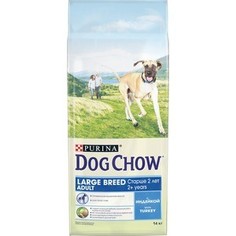Сухой корм DOG CHOW Adult Large Breed with Turkey с индейкой для собак крупных пород старше 2-х лет 14кг (12308568)