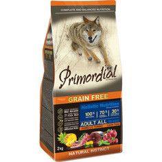 Сухой корм Primordial Grain Free Holistic Dog Adult All Breed with Lamb & Tuna беззерновой с ягненком и тунцом для собак всех пород 2кг (MSP5302)