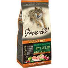 Сухой корм Primordial Grain Free Holistic Dog Adult All Breed with Chicken & Salmon беззерновой с курицей и лососем для собак всех пород 2кг (MSP5202)