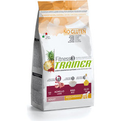 Сухой корм Trainer Fitness3 No Gluten Medium/Maxi Adult Lamb&Rice без глютена с ягненком и рисом для собак средних и крупных пород 3кг