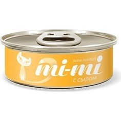 Консервы Mi-Mi Feline Nutrition с сыром кусочки в желе для кошек 80г