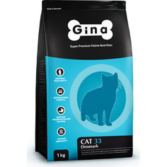 Сухой корм Gina Denmark CAT 33 с курицей, ягненком и рисом для взрослых активных и выставочных кошек 18кг (080020.3)
