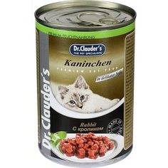 Консервы Dr.Clauders Rabbit in Delicate Sauce с кроликом кусочки в соусе для кошек 415г