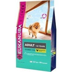 Сухой корм Eukanuba Adult Dog Toy Breed Rich in Chicken с курицей для взрослых собак миниатюрных пород 3,5кг