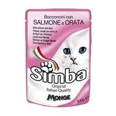 Паучи Simba Petfood Cat Chunkies with Salmon and Flatfish с лососем и камбалой паштет для кошек 100г