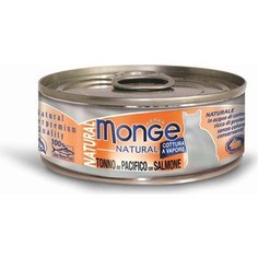 Консервы Monge Cat Natural Pacific Tuna with Salmon с тихоокеанским тунцом и лососем для кошек 80г