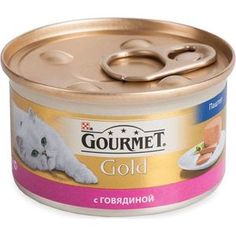 Консервы Gourmet Gold паштет с говядиной для кошек 85г (12215249)