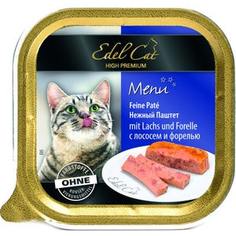 Консервы Edel Cat Menu нежный паштет с лососем и форелью для кошек 100г (17401)