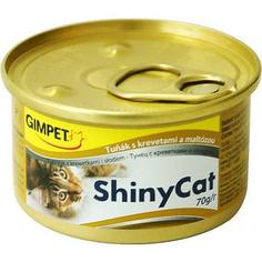 Консервы Gimborn Gimpet ShineCat тунец с креветками и солодом для кошек 70г (413372)