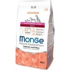 Сухой корм Monge Speciality Line Adult Dog Extra Small Salmon and Rice с лососем и рисом для взрослых собак миниатюрных пород 800г