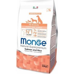 Сухой корм Monge Speciality Line Puppy and Junior All Breed Salmon and Rice с лососем и рисом для щенков всех пород 2,5кг
