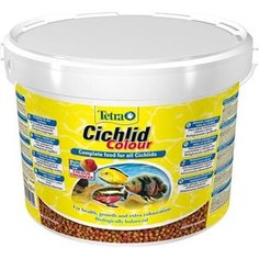 Корм Tetra Cichlid Colour Complete Food for All Cichlids улучшение окраса для всех видов цихлид 10л