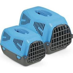 Переноска MPS SIRIO LITTLE голубая 50x33,5x31h см для животных