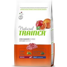 Сухой корм Trainer Natural Medium Adult with Beef and Rice с говядиной и рисом для взрослых собак средних пород 12кг