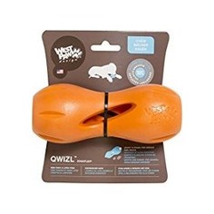 Игрушка Zogoflex Qwizl Small гантеля оранжевая 14x6 см для собак (West Paw Design)