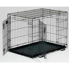 Клетка Midwest Life Stages 42 Double Door Dog Crate 122x76x84h см 2 двери черная для собак