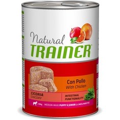 Консервы Trainer Natural Medium-Maxi Puppy & Junior with Chicken с курицей для щенков и юниоров средних и крупных пород 400г