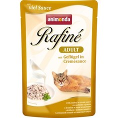 Паучи Animonda Rafine Adult with Poultry in Cream Sauce с домашней птицей в сливочном соусе для кошек 100г (83792)