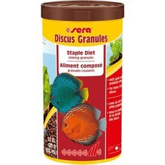 Корм SERA DISCUS GRANULAT Staple Diet Sinking Granules тонущие гранулы для дискусов 1л (480г)