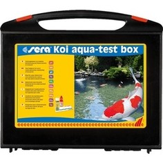 Тест SERA KOI AQUA-TEST-BOX набор тестов для определения содержания pH, KH, gH, Fe, NO2/NO3, NH4/NH3, PO4, Cu в пресной воде
