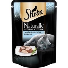 Паучи Sheba Naturalle цельные кусочки с океанической рыбкой для кошек 80г (10168280)