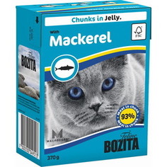 Консервы BOZITA Chunks in Jelly with Mackerel кусочки в желе со скумбрией для кошек 370г (4951)