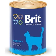 Консервы Brit Premium Cat Turkey индейка для взрослых кошек 340г (9402) Brit*