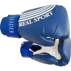 Перчатки боксерские RealSport Leader 10 унций синий