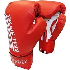 Перчатки боксерские RealSport Leader 10 унций красный
