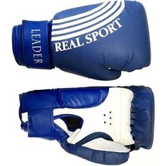 Перчатки боксерские RealSport Leader 12 унций синий