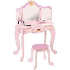 KidKraft Туалетный столик (трельяж) с зеркалом для девочки Принцесса (Princess Vanity & Stool) (76123_KE)
