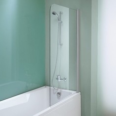 Душевая шторка на ванну Kolpa-san Sole TP 75x140 см, профиль серебро, стекло прозрачное
