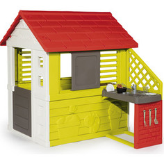 Игровой домик Smoby с кухней, красный, 145х110х127см (810702)