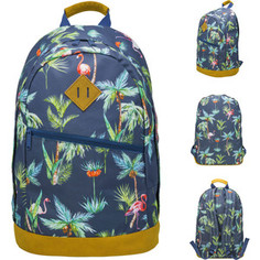 Рюкзак Action Пальмы, Фламинго, размер 45х30х10 см, с принтом, мягкая уплотненная спинка, для дев Action!