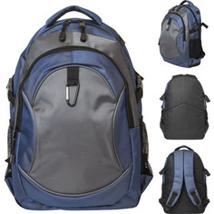 Рюкзак Action городской, размер 45x28x13 см, мягкая спинка, синий с черным, унисекс Action!
