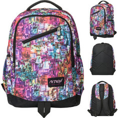 Рюкзак Action городской, размер 40. 5x28x14, 5 см, c принтом в стиле акварели, мягкая спинка, д/девоч Action!