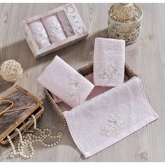 Набор кухонных полотенец Irya Махровое Senses 30x50 см 3 штуки розовый (2499 / CHAR003)