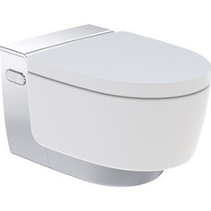 Унитаз-биде подвесной Geberit AquaClean Mera Classic Rimfree, с сиденьем микролифт, дизайн панель хром (146.204.21.1)