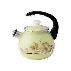 Чайник эмалированный со свистком 2.5 л Idilia Цитроновая лилия (I2711/3)