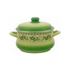 Кастрюля эмалированная 3.5 л Metrot Оливки (083015)