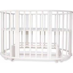 Кроватка трансформер Valle Mimi 6 в1 маятник поперечный, белая VA9301