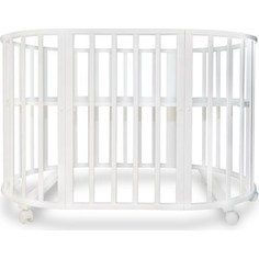 Кроватка трансформер Valle Patrisia 5 в1 без маятника, белая VA6901