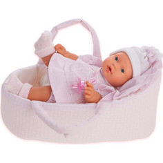 Кукла ANTONIO JUAN Лана в корзине, плач., 27 см