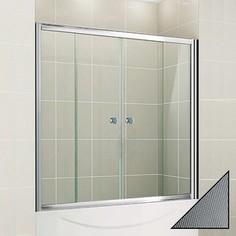 Шторка на ванну Cezares Pratico VF-2-150 Punto, хром (PRATICO-VF-2-150/140-P-Cr)