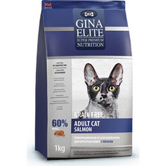 Сухой корм Gina Elite Grain Free Adult Cat Salmon беззерновой с лососем для взрослых кошек 1кг (250008.0)