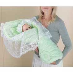 Одеяло-конверт Сдобина для новорожденного (салатовый) 72.2