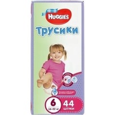 Huggies Подгузники-трусики Annapurna Размер 6 16-22кг 44шт для девочек