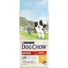Сухой корм DOG CHOW Adult Active with Chicken с курицей для взрослых активных собак 14кг (12308567)